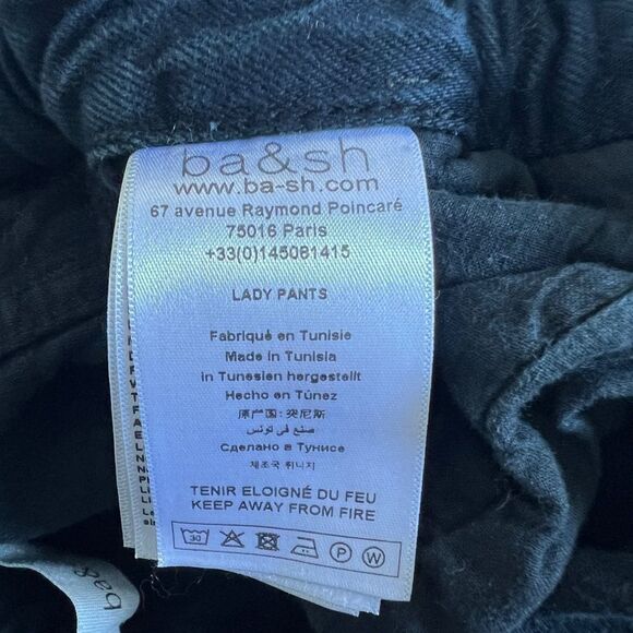 Ba&sh Jalia High Waist Paperbag Black Trouser Pant Size 0 - Picture 11 of 11